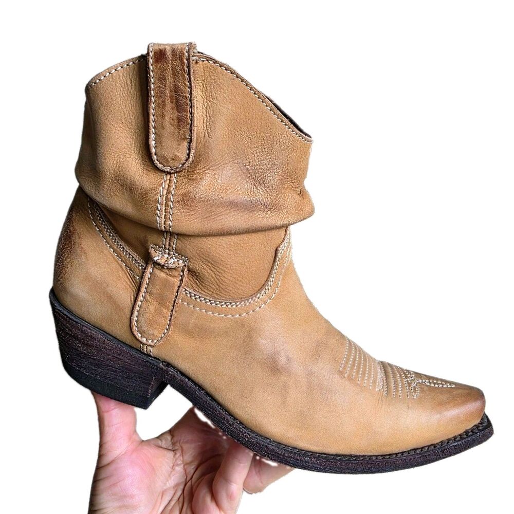 Old Gringo Womens 6.5B Yippee Ki Yay Ciado Tan Slouch Cowboy Boots